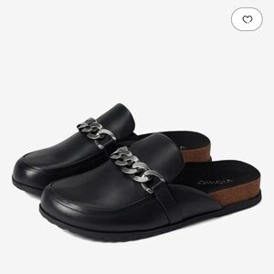 VIONIC GEORGIE Mules Slides Shoes New Black Chain 8 Orthopedic New